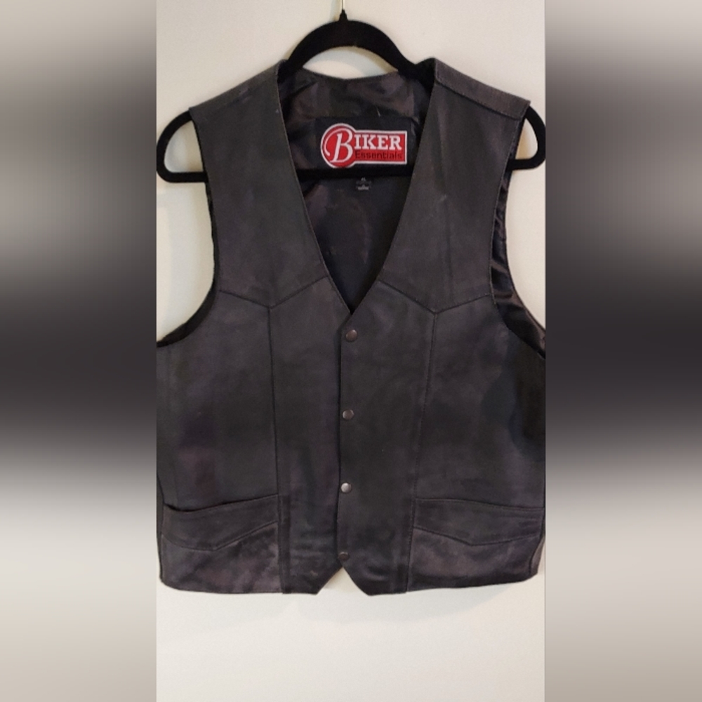 Leather Vest Bikers Essential
